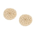 thumbnail image 1 of simhoa 1Pair Natural Wicker Rattan Earrings DIY Findings Round Triangle, 1 of 8