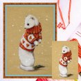 thumbnail image 3 of (3) Hilo Algodón Ecológico Bordado 14CT 2 Hebras Tela Blanca 24x35cm Kit Serie Punto Cruz Oso Polar Invierno, 3 of 8