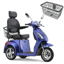 SKRT Large 3 Wheels Mobility Scooter (XW-E02), Electric Heavy Duty Wheelchair Device, 500 LBS Capacity for Seniors & Adults, Speed Adjust, Seat Extension