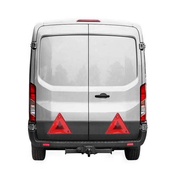 BESTYASH 6Pcs Red Car Triangle Reflectors Vehicle Safety Warning Signs Reflective Triangle for Truck Trailer