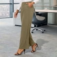 thumbnail image 3 of Gytharion Women's High Waisted Dress Pants Solid Color Casual Wide Leg Pants with Buttons Elastic Waist Trousers, 3 of 5