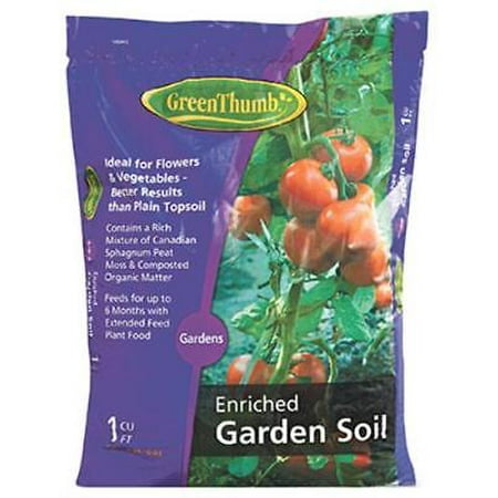 Green Thumb 1 CUFT Enriched Garden Soil For Flowers &
