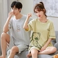 thumbnail image 7 of Lovers Pajama Set Cotton Cartoon Cute Nightwear For Men Women Homewear Plus Size Summer Thin Pyjamas Couples Pjs Loungewear, 7 of 7
