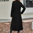 thumbnail image 3 of Women's Elegant Business Wool Coat Double Breasted Winter Long Trench Coats 2025 Trendy Long Sleeve Outerwear, 3 of 8