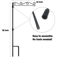 thumbnail image 3 of COSTYLE Garden Flag Stand Premium Flag Pole Holder Metal 38"H x 16"W for Outdoor Decor, 3 of 5