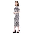 thumbnail image 2 of Moomaya Casual Party Bodycon Dresses For Women Printed Short Sleeve Midi Dress, 2 of 8