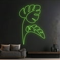 thumbnail image 2 of Handmadetneonsign Custom Monstera Leaf Neon Light, Tropical Leaf Led Light, Green Leaf Neon Sign, 2 of 5