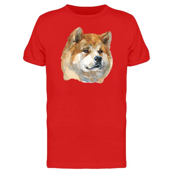 Akita Dog Head Painting Tee Men's -Image by Shutterstock