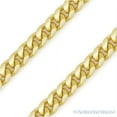 thumbnail image 2 of 2.6mm Miami Cuban / Curb Link Italian Chain Necklace in .925 Sterling Silver w/ 14k Yellow Gold, 2 of 2