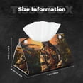 thumbnail image 6 of Lsque Flower Field Poodle Printed Long Tissue Box Cover Holder, Facial Paper Organizer Dispenser,Triangle with Bottom Belt, PVC Leather Decorative Organizer, 6 of 9