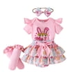 thumbnail image 3 of oqasdz Baby Girls Summer Outfits Adorable Bunny Print Romper Dress with Socks and Headband for Outfit Sets Comfort Fit, 3 of 7