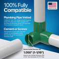 thumbnail image 5 of FORMUFIT 3/4” 3-Way Elbow Furniture Grade PVC Pipe Fittings, (1-1/16" Actual Socket ID), Green, 8-Pack, 5 of 7
