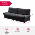 thumbnail image 2 of Mjkone 3-Seater Cloud Sofa,Oversized Sleeper Loveseat with Chenille Fabric,Sectional Deep Seat Couch for Living Room-Dark Grey, 2 of 8