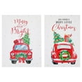thumbnail image 1 of Canvas Wall Sign With Glitter (Red Car With Gifts) (Asstd) - Set of 2, 1 of 2