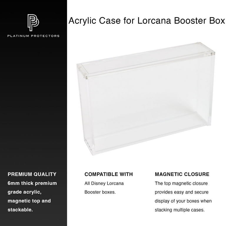 Premium Acrylic Case for Disney Lorcana Booster Box with Magnetic Top