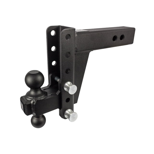 Bulletproof Hitches Trailer Hitch Ball Mount HD256 For 2-1/2 Inch Receiver; Lockable Lock Sold Separate; 22 000 Pound Gross Trailer Weight; Adjustable 6 Inch Drop/6 Inch Rise; Non Swivel