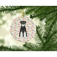thumbnail image 2 of Merry Christmas Standard Schnauzer Salt and Pepper Ceramic Ornament 2.8 in x 2.8 in, 2 of 3