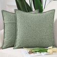 thumbnail image 1 of sasyxdc Linen Throw Pillow Covers 24x24 Inch Light Grey Soft Decorative Cushion Cover for Sofa Bedroom Pillow Shell iuy, 1 of 6