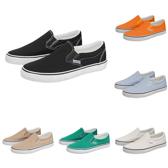 Xiaoxatg Men's Casual Shoes Unisex Low Top Espadrilles for Breathable Comfortable Sneakers 9 Orange