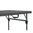 thumbnail image 6 of Mainstays Black 8 Foot Easy Fold Folding Plastic Table, Heavy Duty, Indoor Outdoor, Scratch Resistant, Stain & UV Damage, 6 of 13