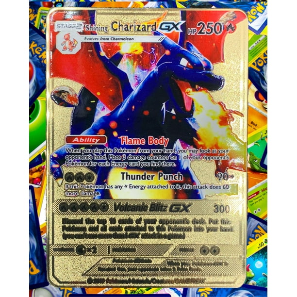 Shining Charizard Gx Gold Metal Custom Card Walmart Com