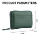 thumbnail image 4 of Cartera para tarjetas de crédito Laklulu con 12 ranuras + 2 ranuras para efectivo Estuche para tarjetas con cremallera de cuero PU suave, 4 of 5