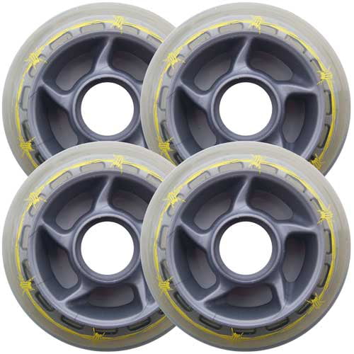 8-Pack Indoor/Outdoor Inline Skate Wheels 80mm 79a Abec 9 bearings SIL