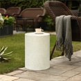 thumbnail image 4 of Tabouret de Jardin Rond MgO Intérieur Extérieur Blanc, 4 of 12