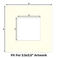 thumbnail image 2 of Cream Linen Picture Frame Mat for 8x8 Frames - Fits 4x4 Photos - 10 Mats, 2 of 7