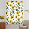 thumbnail image 3 of Yellow Sunflowers Sheer Curtains 63 Inches Long, Farmhouse Summer Botanical Watercolor Light Filering Curtains, Breathable Simi Curtain Privacy Drapes for Living Room Bedroom Window Treatment, 3 of 9