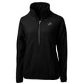 thumbnail image 2 of Women's Cutter & Buck Black Detroit Lions Cascade Eco Sherpa Fleece Half-Zip Jacket, 2 of 3