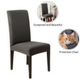 thumbnail image 4 of Dining Chair Slipcovers 4 Pack, Fit Stretch Removable Washable Short Dining Chair Protector Cover for Dining Room, Hotel, Ceremony, Banquet Wedding Party, 4 of 9