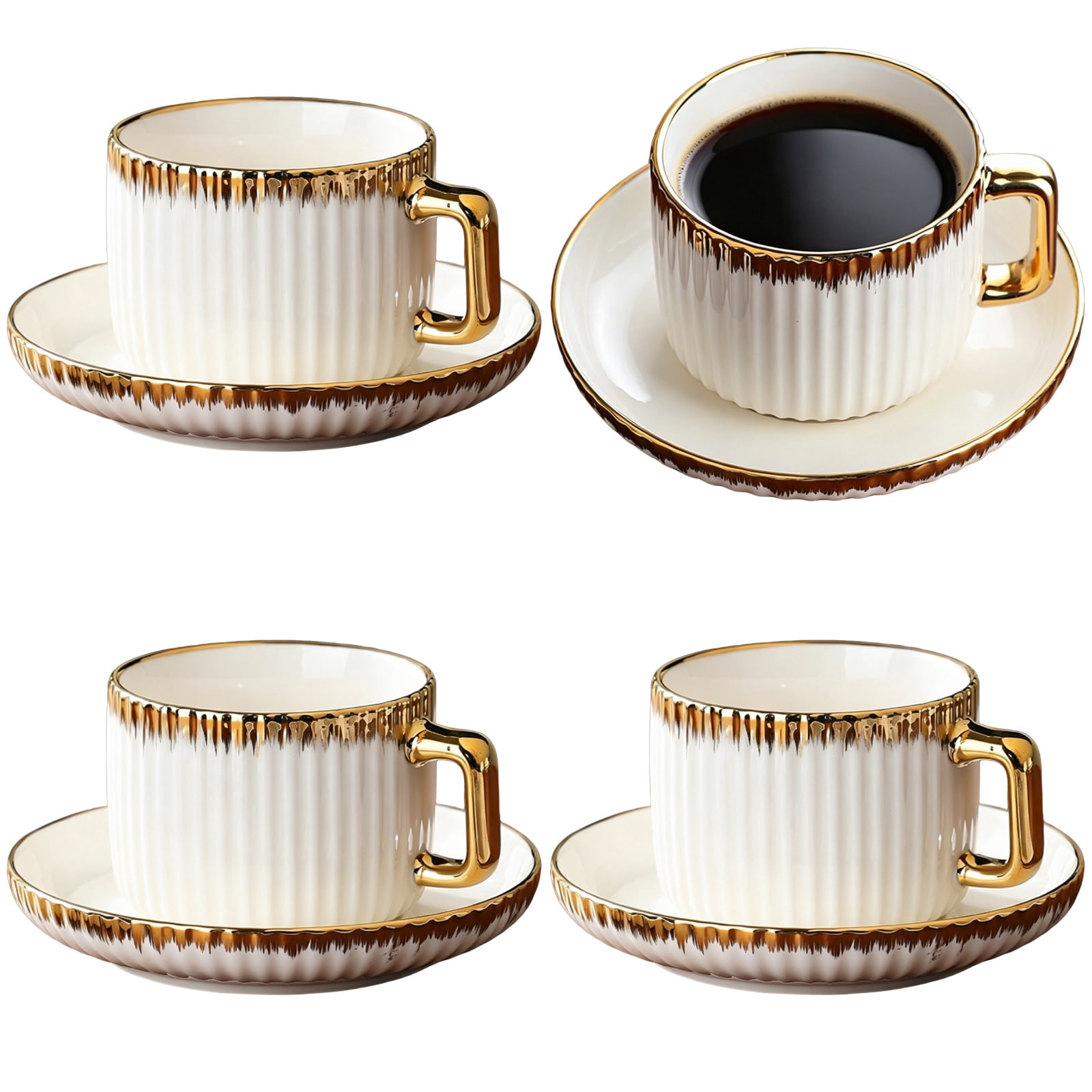 Tea Set 22-Piece Porcelain Ceramic Coffee Tea Gift Sets Cups