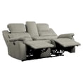 thumbnail image 4 of Pemberly Row Transitional Microfiber Double Glider Reclining Love Seat in Gray, 4 of 7