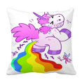 thumbnail image 1 of EREHome Cartoon unicorn pooping rainbow Pillow Case Pillow Cover Cushion Cover 20x20 Inch, 1 of 1