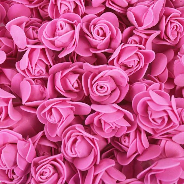 Artificial Rose Flower Heads,50pcs Foam Rose Fake Flower Heads Bulk for