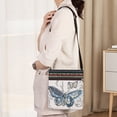 thumbnail image 7 of Hfppkn Butterfly Embroidered Boho Hobo Crossbody Bag, Vintage Ethnic Shoulder Purse for Women Travel Use 20x23x4cm, 7 of 7