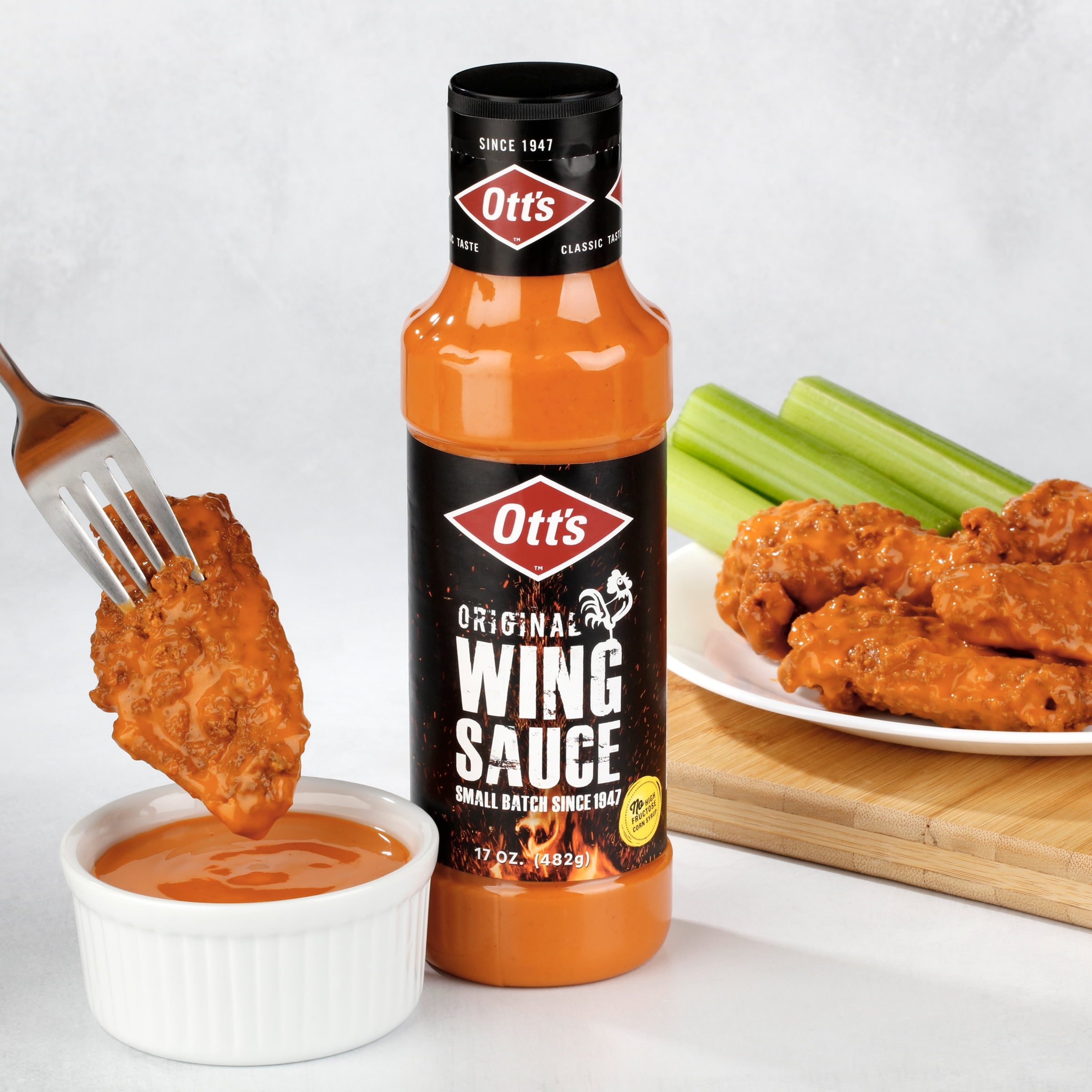 (4 pack) Ott's Original Wing Sauce, 17 fl oz