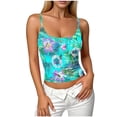 thumbnail image 2 of LVHAOGJOB Camisole à Bretelles Spaghetti Ajustables pour Femmes, Col Rond, Chandail à Enfiler avec Soutien-Gorge Intégré, Été pour Femmes, 2 of 5