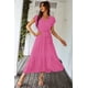 thumbnail image 2 of Vestido PRETTYGARDEN Cruzado con Volantes, Cinturón y Maxi - M, 2 of 7