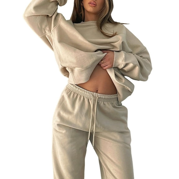 Lounge Sets for Women 2 Piece Travel Vacation Outfits Fall Sweatsuit Tracksuit Color XL