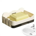 thumbnail image 4 of Harpily Organizer Rack Soap Dish For Shower Wall Mounted Soap Dish Rectangle Soap Holder Soap Dishes For Bathroom Shower Soap Dish Holder Removable Draining Soap With Hooks For Bathroom Kitchen, 4 of 4