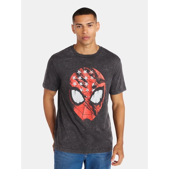 Spider-Man, Men's & Big Men's Americana Graphic Tee, Sizes XS-5XL