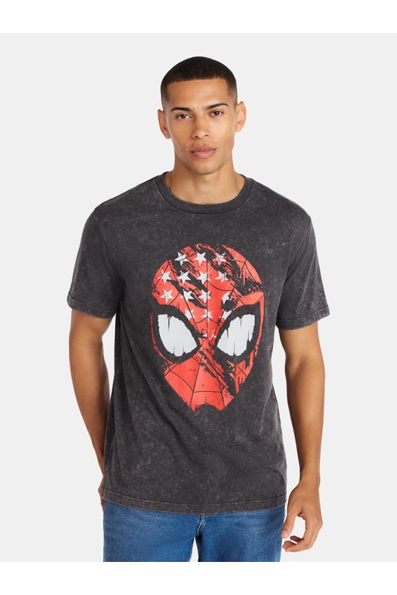 Spider-Man Men's & Big Men's Americana Graphic Tee, Sizes XS-5XL