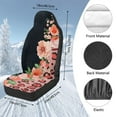 thumbnail image 5 of Garronmavis Leopard Flower Fluffy Car Seat Covers 2 Pcs Auto Seat Cover Pad for Front Universal Elastic Vehicle Seats Cushion Automotive Interior Accessories for Women, 5 of 7