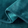 thumbnail image 6 of Chezmoi Collection Heavy Thick Korean Style Faux Mink Blanket Single Ply 9 Lbs, 750GSM Silky Soft Plush Raschel Mink Blanket, 85" x 95" Asia King Size, Solid Teal, 6 of 9
