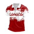 thumbnail image 1 of Canada Shirt Men Short Sleeves Zipper Polo Shirts Basic Maple Leaf Golf Shirts, 1 of 3