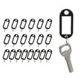 thumbnail image 5 of Unique Bargains Key ID Label Tags Split Ring Keyring Keychain Black Hotel Office  Locker 20Pcs, 5 of 7