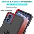 thumbnail image 5 of Rosebono Compatible With Moto G Play 2024 Case, Hybrid Metal Ring Magnetic Support Kickstand Protective Defender Armor Cover Case For Moto G Play 2024 (Black), 5 of 5