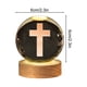 thumbnail image 3 of Crystal Night Light Engraved Holy Family Figurine Statue With Wooden Stand Color Changing Light Glass Religious Collection Catholic, 3 of 6